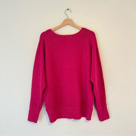 INC International Concepts Pink V-Neck Shine Sweater NEW Size XL - Picture 7 of 8